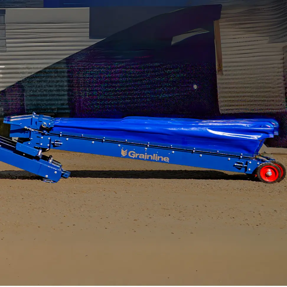 Extend Retract feed hopper for Grainline Belt Conveyor